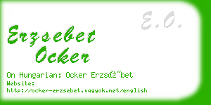 erzsebet ocker business card
